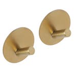 Differnz haak zelfklevend rond schuin rvs goud 2 stuks, Nieuw, Overige materialen