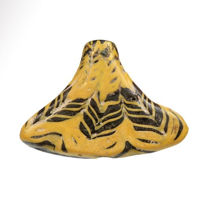 Romain antique Verre Très grande perle mosaïque centrale, Bijoux, Sacs & Beauté, Bijoux anciens