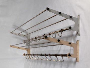 Para wieszaków vintage - Kapstok (2) - Metaal, Chroom