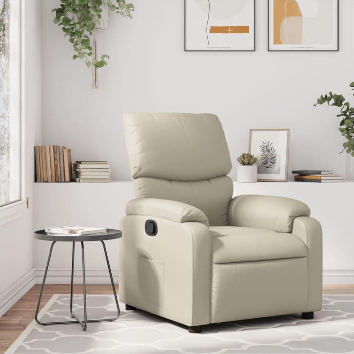 Creme Fauteuil Verstelbaar | OP = OP | Luxe voor Prijsje!, Maison & Meubles, Fauteuils, Envoi