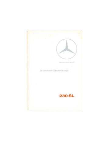 1966 MERCEDES BENZ 230 SL BROCHURE NEDERLANDS