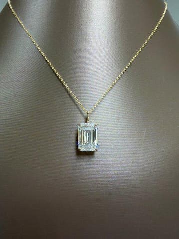 Halsketting - 14 karaat Geel goud - 10.00ct. tw. Diamant, Handtassen en Accessoires, Nieuw