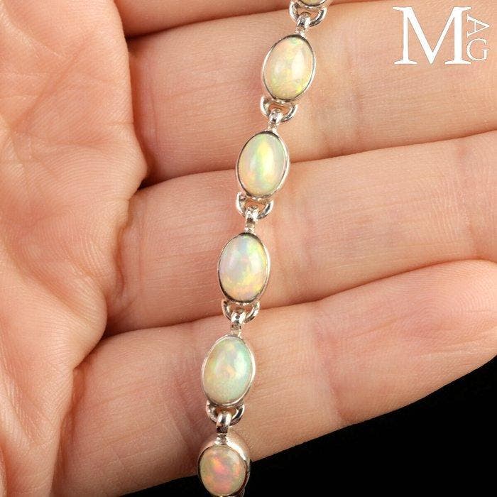 Tennisarmbanden met natuurlijke edelstenen - Armband van, Verzamelen, Mineralen en Fossielen