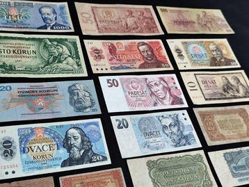 Tsjechië, Tsjecho-Slowakije. - 16 Banknotes (Zonder