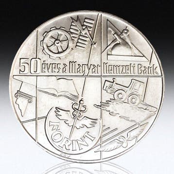 Hongarije. Silver 100 Forint (50th Anniversary of National