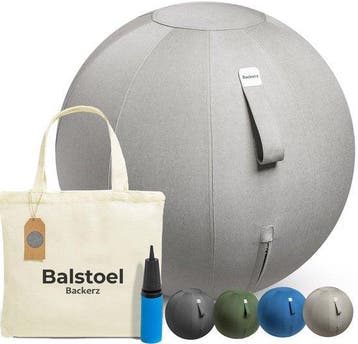 2dekans | Backerz Zitbal 75 CM - Zitballen met Hoes Linnen -, Ophalen of Verzenden