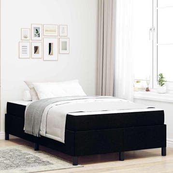 vidaXL Boxspring bed Zwart 120 x 200 cm Stof, Verzenden, Nieuw