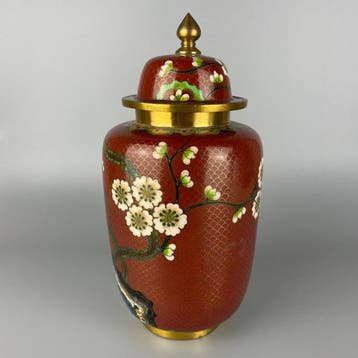 Pot - Koper - Cloisonné Generaal Jar, Antiek en Kunst