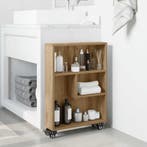 vidaXL Opbergtrolley smal 48x13x68 cm bewerkt hout, Verzenden, Nieuw
