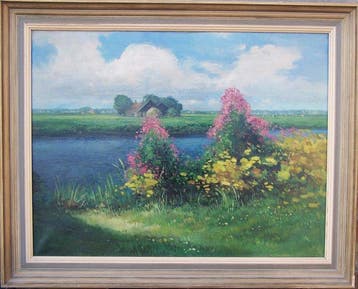 Bouke van der Sloot (1908-1995) - Fries landschap