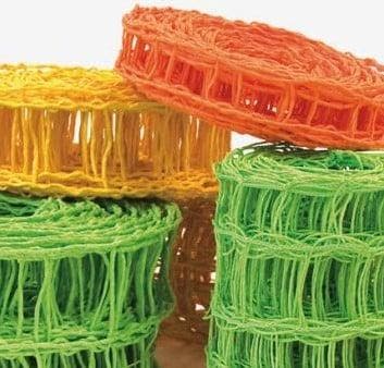 Gaas crazyribbon oranje papierdraad paperwire 10 cm rol