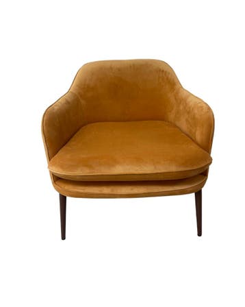 Polspotten Fauteuil Charmy Velvet Gold - Ongebruikt, Verzenden, Zo goed als nieuw, Hollywood Regency, Metaal