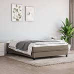 vidaXL Boxspring bed stof taupe 140x200 cm, Verzenden, Nieuw
