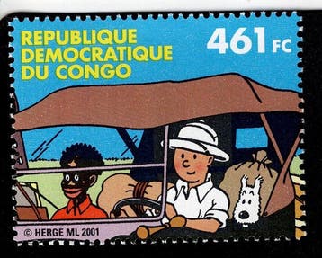 Congo - 6 fois Tintin en Afrique, Timbres & Monnaies, Timbres | Europe | Belgique
