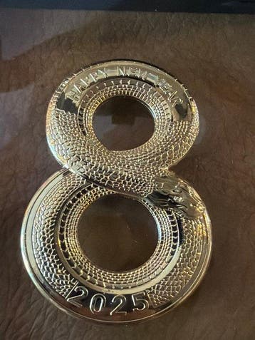 monde. 2025 Gilded - Year of the Snake- 3 Dimensional Shape