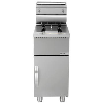 Friteuse | Aardgas | 21L | 30°C/190°C | 27kW | Aftapkraan |, Verzenden, Nieuw in verpakking