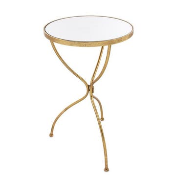 Table basse - Acier - Top miroir doré