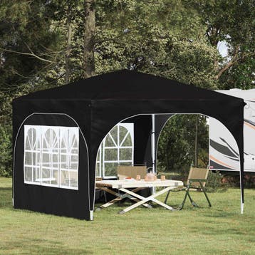 vidaXL Pop-up Feesttent 290 x 290 x 245 cm Zwart, Verzenden