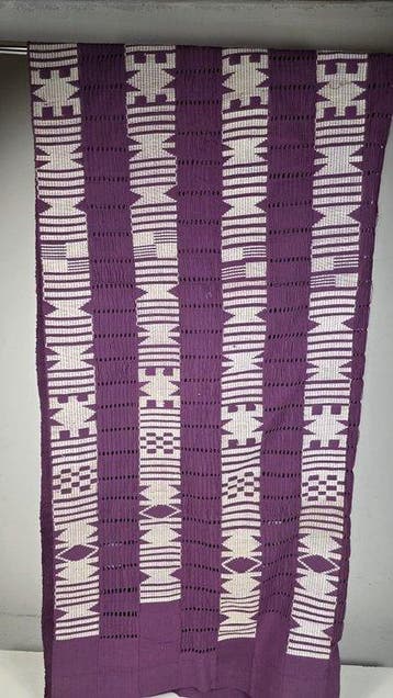 Katoenen stof Aso Oke - Yoruba - Nigeria