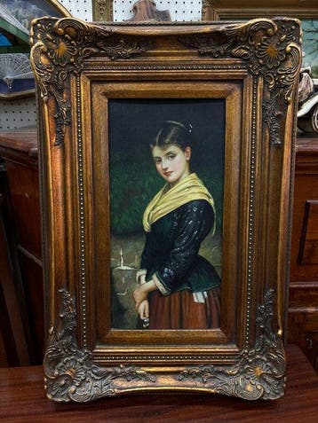 École italienne (XX) - Giovane donna in costume tradizionale