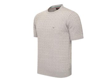 Veiling - Cappuccino Italia Loreto Cable Knit Tee Grijs - XX, Nieuw