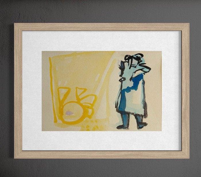 Marcus de Vestele (1941-2024) - Composition Cobra, Antiquités & Art, Art | Peinture | Moderne