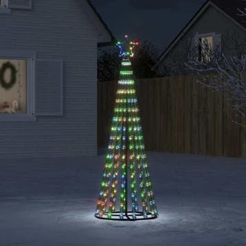 vidaXL LED-kerstboom 275 LEDs kleurrijk 180 cm, Diversen, Kerst, Verzenden, Nieuw