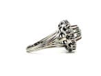 Ring - 18 karaat Witgoud, Platina - 1.24ct. tw. Diamant