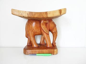 Kruk - Olifant - Hout, Antiek en Kunst