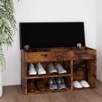 vidaXL Schoenenbank met kussen 80x30x47 cm bewerkt hout, Huis en Inrichting, Kasten | Schoenenkasten, Verzenden, Nieuw
