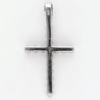 Pendentif - 14 carats Or blanc Diamant (Naturelle) - Croix