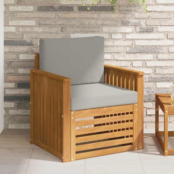 vidaXL Buiten bank set Massief Acacia Hout en Polyester, Verzenden, Nieuw