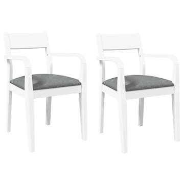 Eetkamerstoelen Wit 2st | 56% Korting | Retour deal, Twee, Overige kleuren, Verzenden, Zo goed als nieuw