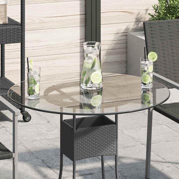 vidaXL Tafelblad van gehard glas 700 mm rond, Verzenden