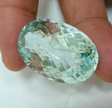 1 pcs Bleu Aigue-marine - 64.48 ct - Asian Institute of, Bijoux, Sacs & Beauté, Pierres précieuses