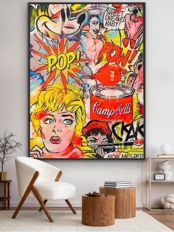 Joaquim Falco - SWEET DREAMS BABY. XXL. Hand painted. Fluor