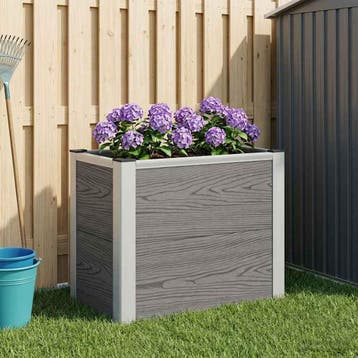 vidaXL Verhoogde plantenbak Grijs 50 x 30 x 42 cm WPC en, Tuin en Terras, Verzenden, Nieuw