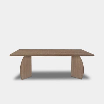 Tafel Boomstam Eikenhout  Set Driehoek  220x100, Nieuw