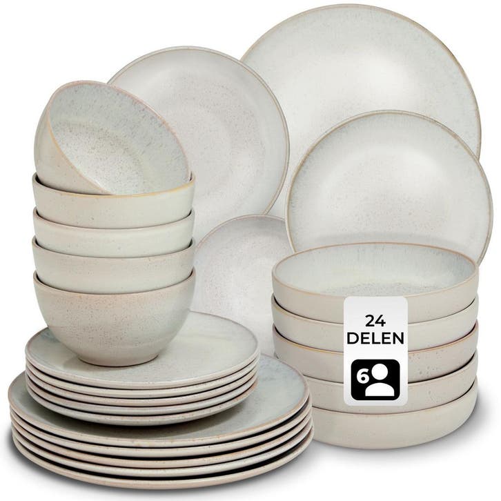 Serviesset Mare van aardewerk, voor 6 personen - zandkleur, Maison & Meubles, Cuisine | Vaisselle, Envoi