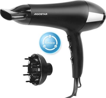 Fohn - Haardroger - Ionische Föhn - 2400W - Zwart - Aigostar, Handtassen en Accessoires, Uiterlijk | Haarverzorging, Verzenden