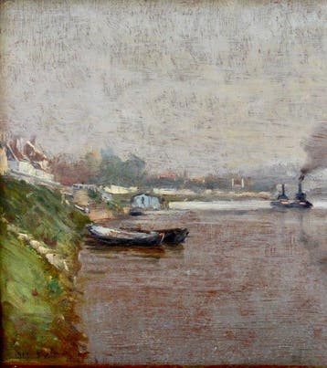 Paul Saïn (1853-1908) - Les bords de le Seine à Ablon,