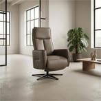 Leren elektrisch relaxfauteuil Honor - Massif Rock, Ophalen of Verzenden, Nieuw, Leer