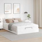 vidaXL Bedframe met matras Anders 2 pcs Wit PVC, Verzenden
