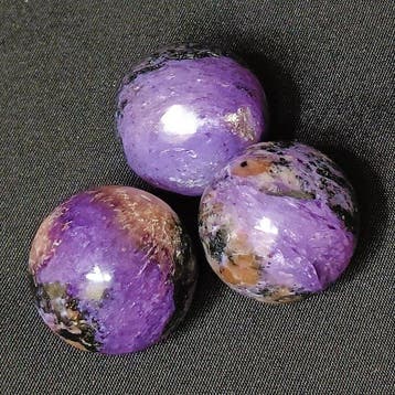 Charoite Spheres, (Baikalmeer)- 230 g - (3)