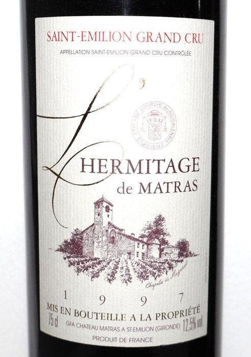1997 Hermitage de Matras, 2nd Wine of Château Matras -, Collections, Vins