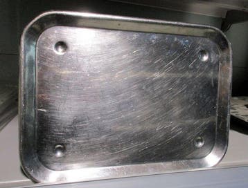 RVS Vleesschaal B34,5 x D24,5cm met noppen, Vleesbak,, Nieuw
