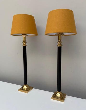 Tafellamp - Messing - Twee tafellampen, Antiek en Kunst, Curiosa en Brocante
