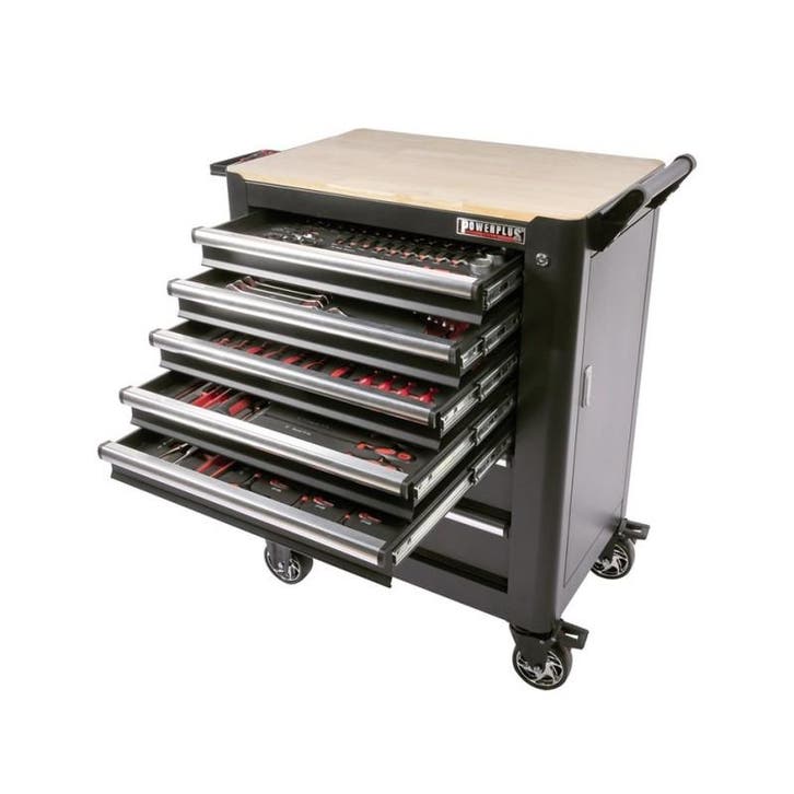 Professionele gereedschapswagen met 7 lades, 5 laden gevuld, Doe-het-zelf en Bouw, Werkbanken, Ophalen of Verzenden