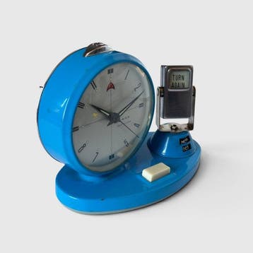 Horloge de bureau - Golden Clock Vintage Chinese Mechanical, Antiquités & Art