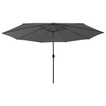 Parasol 400cm antraciet: grijp je kans! Kwalitatieve scha..., Verzenden, Gebruikt, 3 tot 4 meter, Stokparasol
